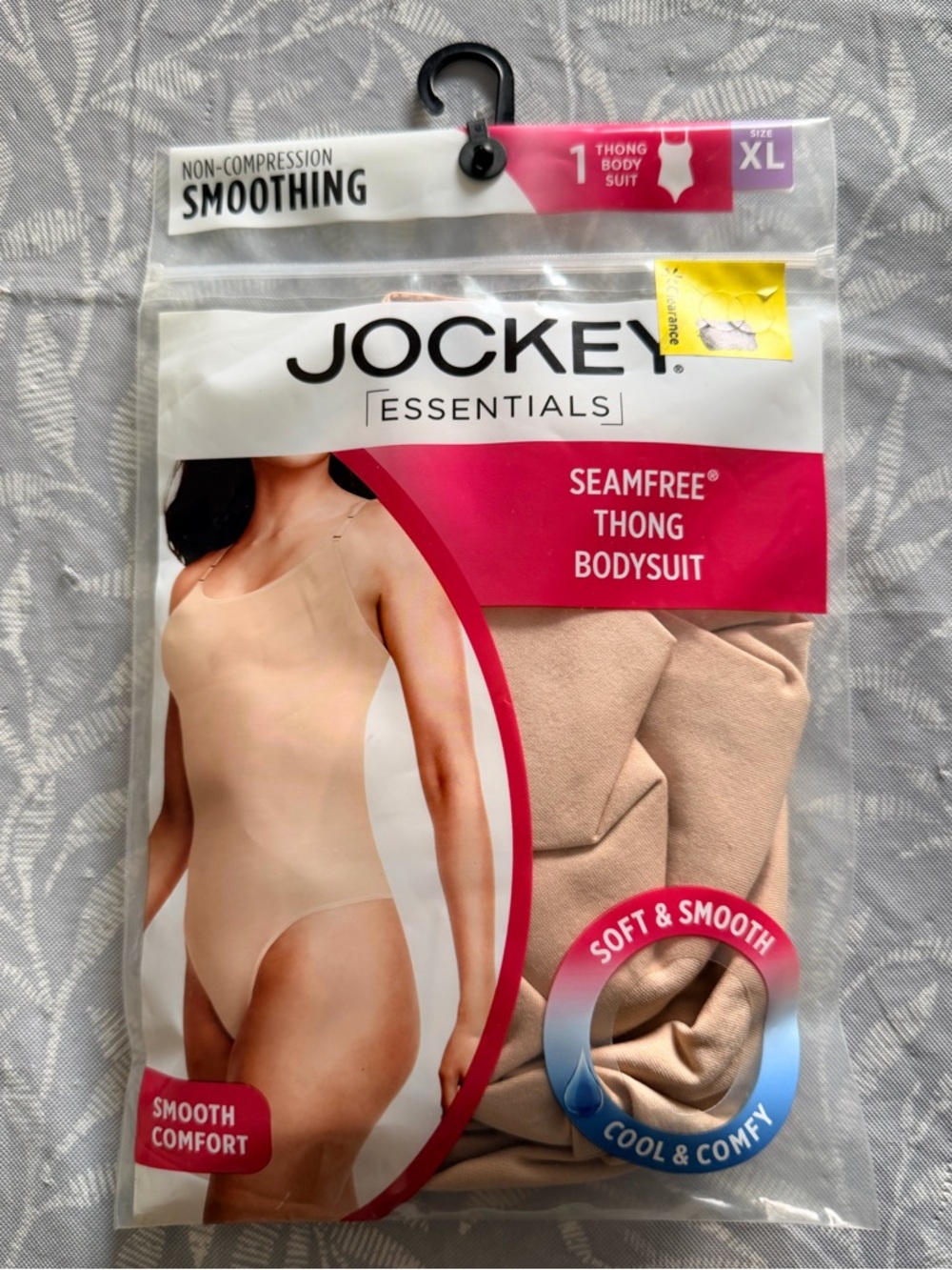 Jockey Essentials Seamfree Thong Bodysuit - Nude/Tan